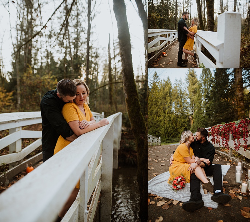 cozy, intimate fall engagement session in Langley, BC