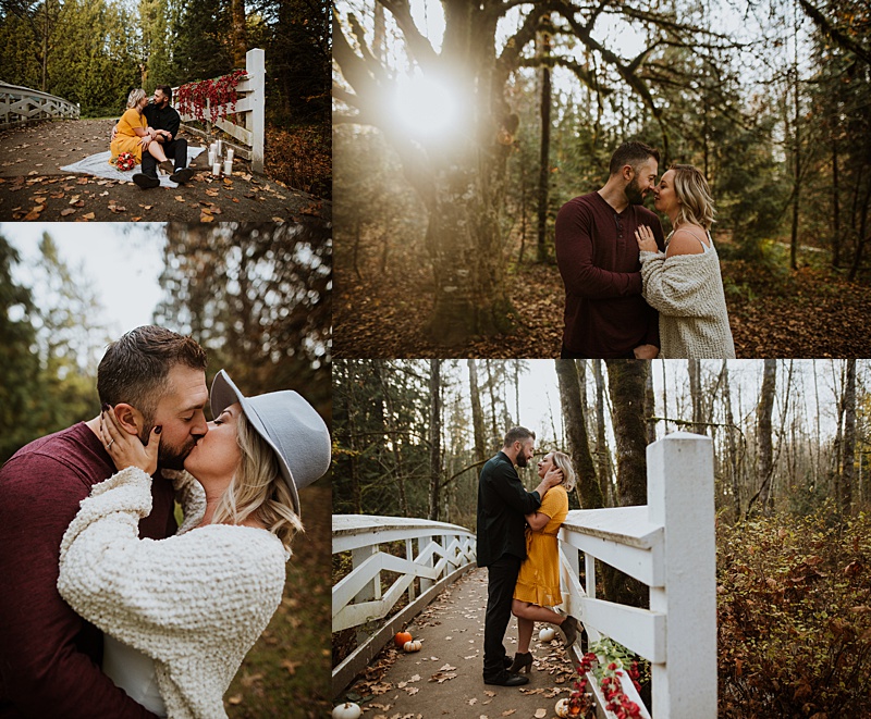 cozy fall engagement session in Langley, BC