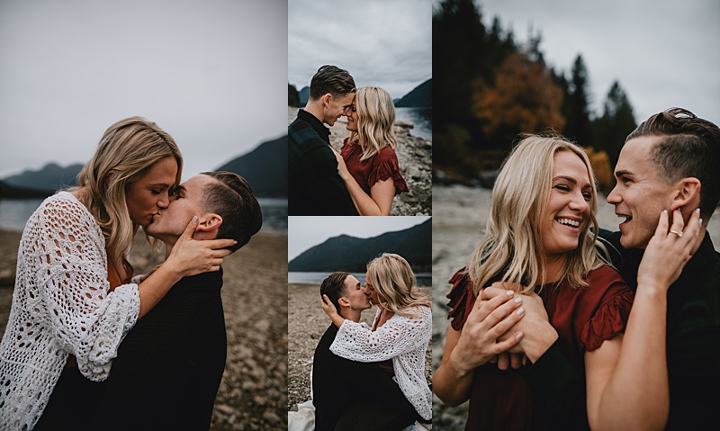 Miranda and Logan's sweet and intimate engagement session at Alouette Lake, BC