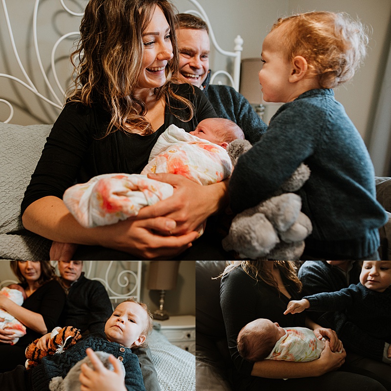 family welcoming a newborn baby in Abbotsford, BC