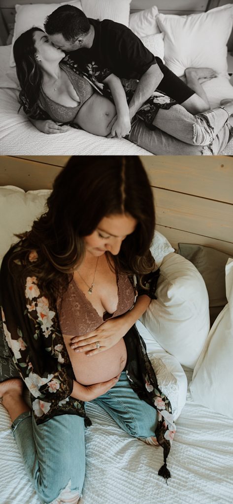 Gorgeous mama and her baby bump during our lifestyle maternity photography session