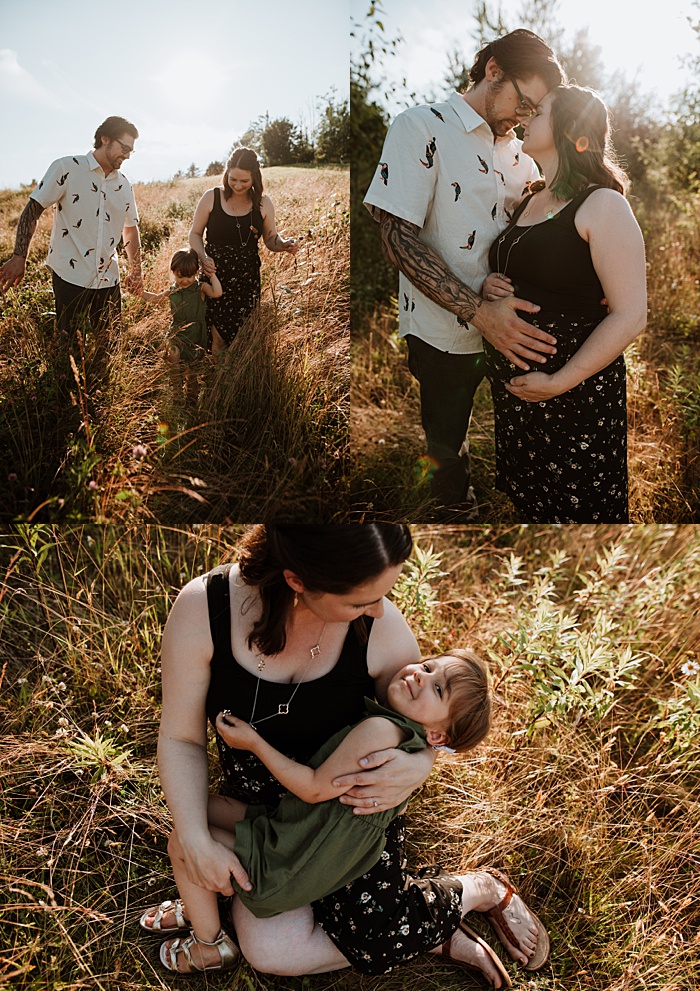 One of my favourite locations in the Vancouver area for a maternity session is Aldergrove Regional Park, where this session took place.