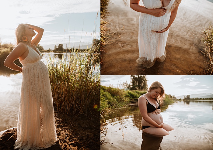 Images from a recent water maternity session. 