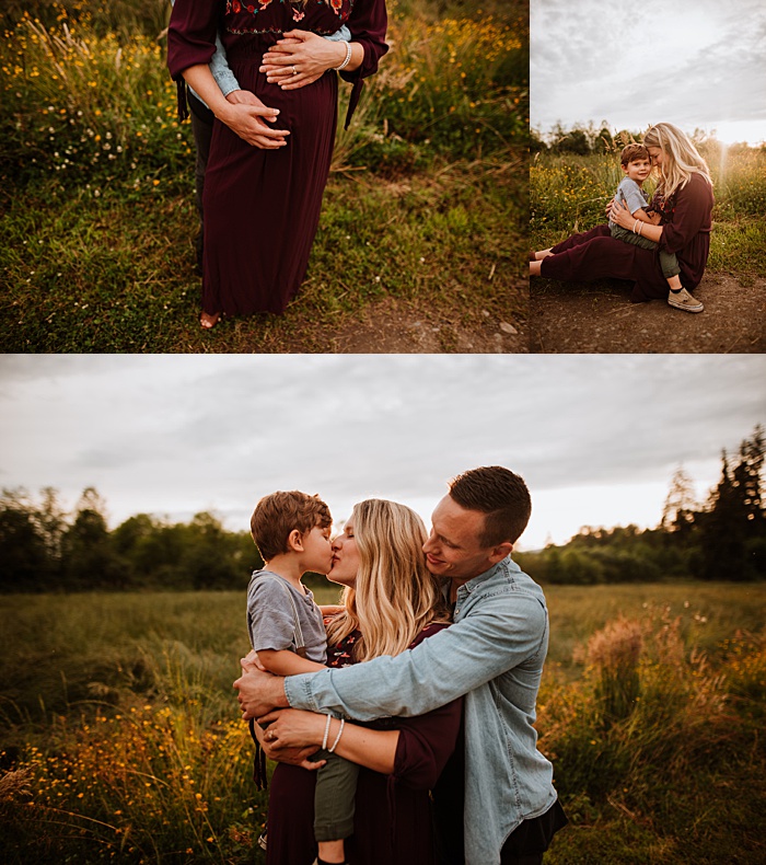 Maple Ridge maternity session for this families double rainbow baby.