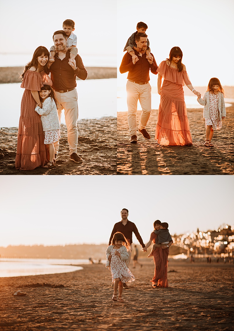 Beach session with a Surrey Family at White Rock Beach