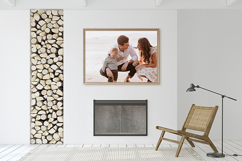 Image of a family as beautiful wall art for a minimalistic home
