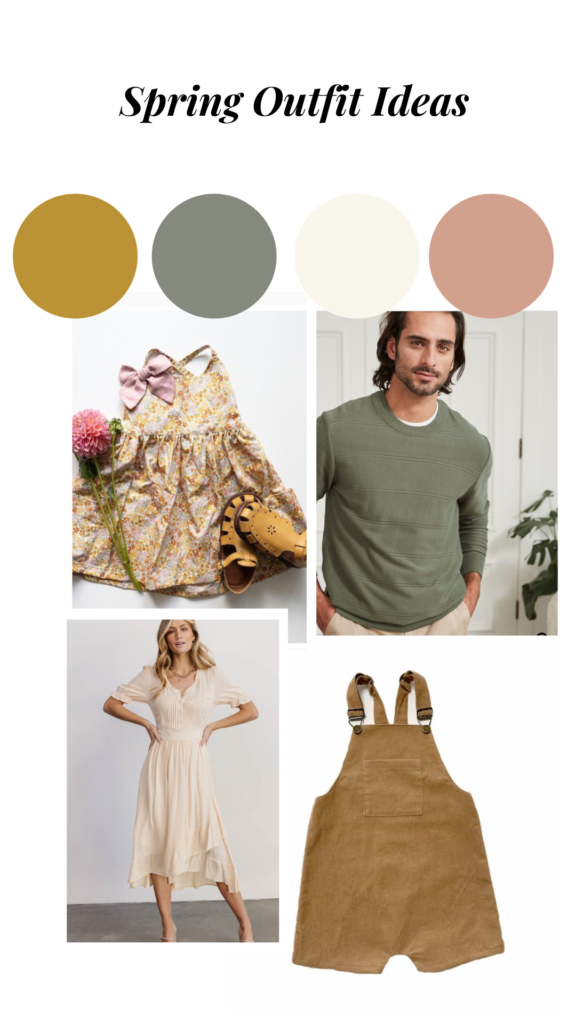What to wear to your spring family session mood board and inspiration