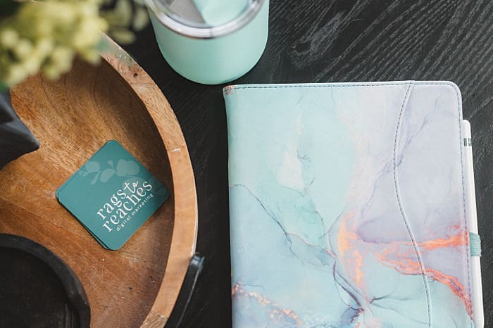 Flat lay of brand details during a brand shoot