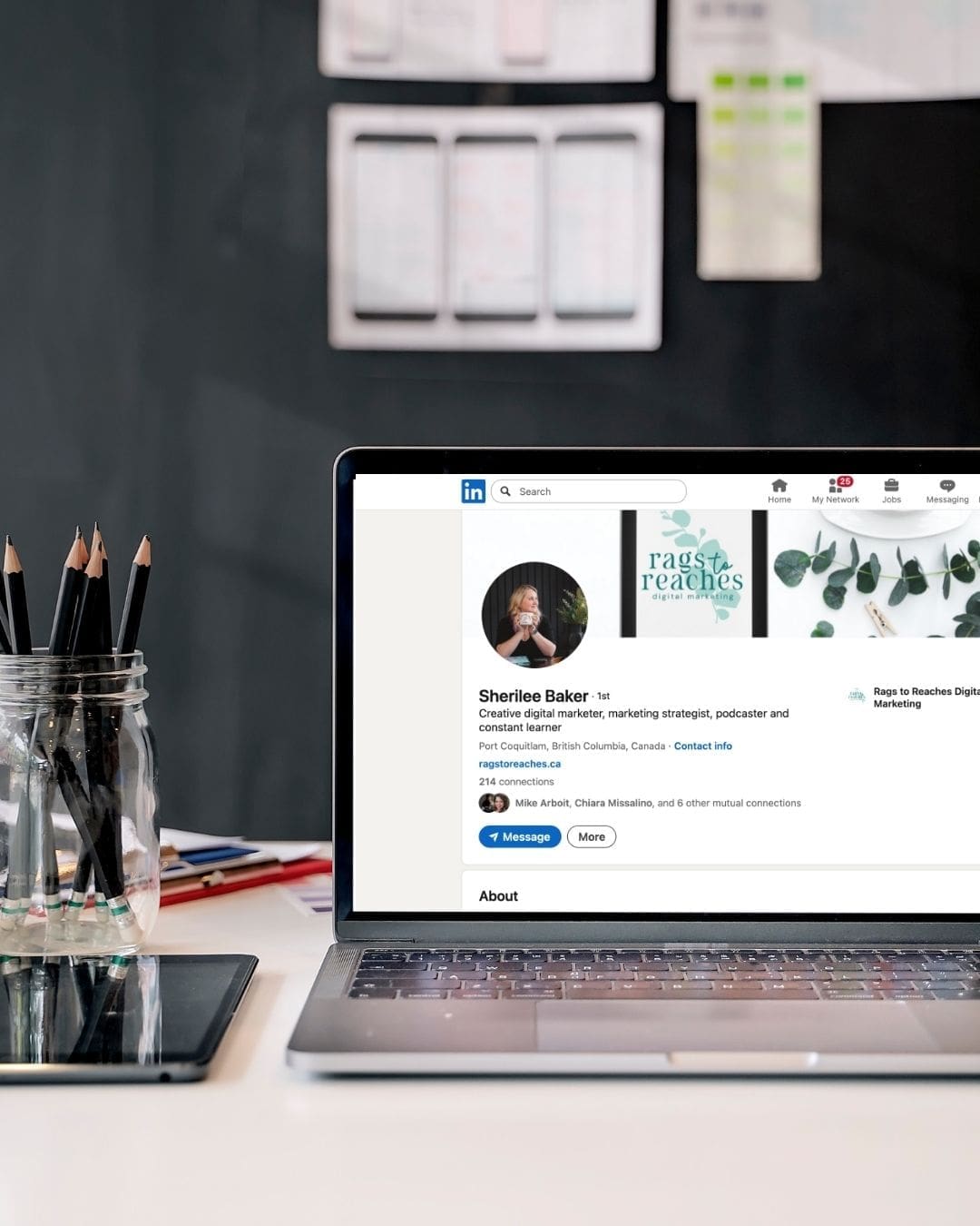 Consistent brand imagery displayed across social media, website, and email newsletter platforms.