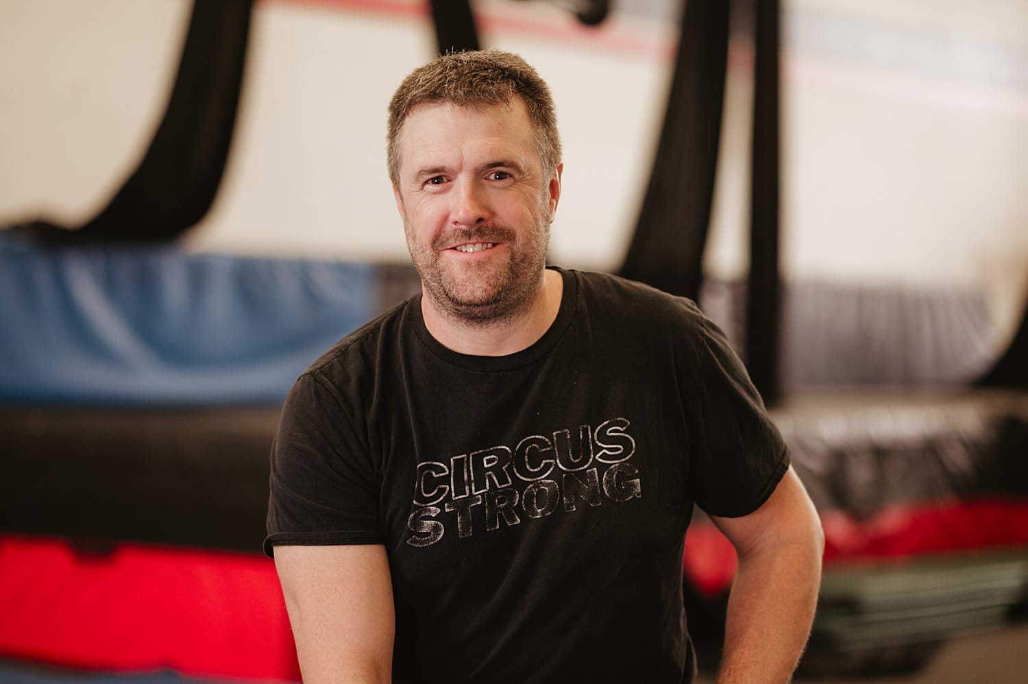 Circus instructor environmental headshot