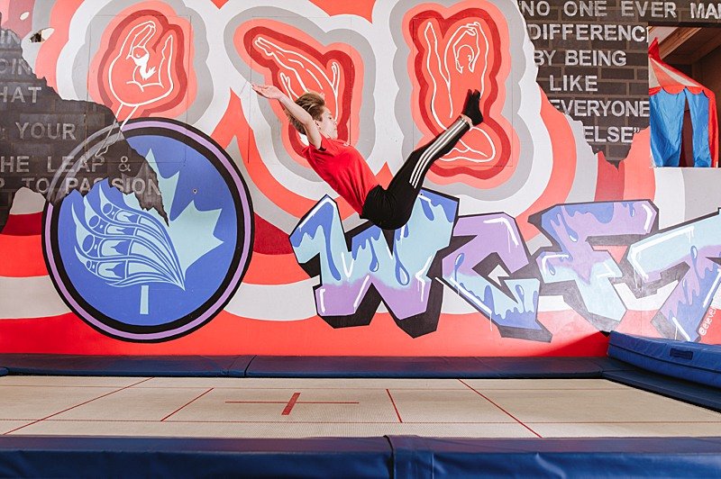 Brand photography that established credibility for circus gym