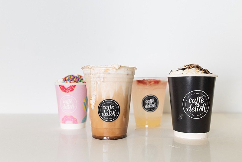 Professional photo of coffees at Caffe Delish