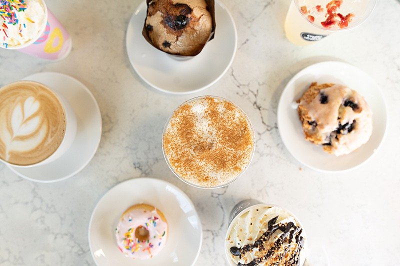 Website image for cafe of drinks and baked goods